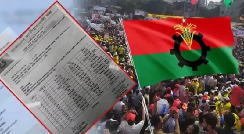 মামলা থেকে আ. লীগ নেতাদের নাম বাদ দিতে উপজেলা বিএনপির চিঠি